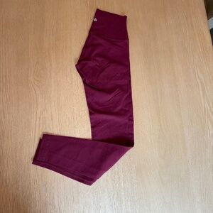 Lululemon Burgundy Red Leggings Size 4